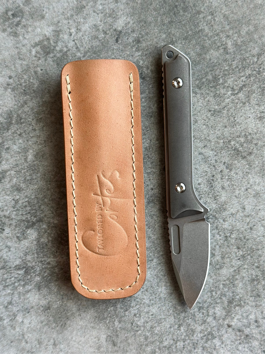 Natural Glazed Shell Cordovan TBC Pocket Sheath