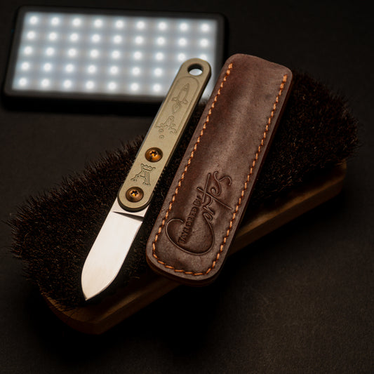 Tumbled Horween Shell Cordovan - Astra Pocket Sheath