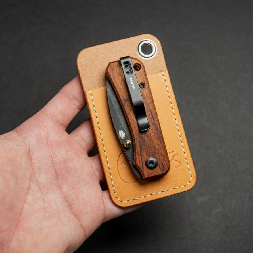 Natural Leather EDC Pocket knife slip