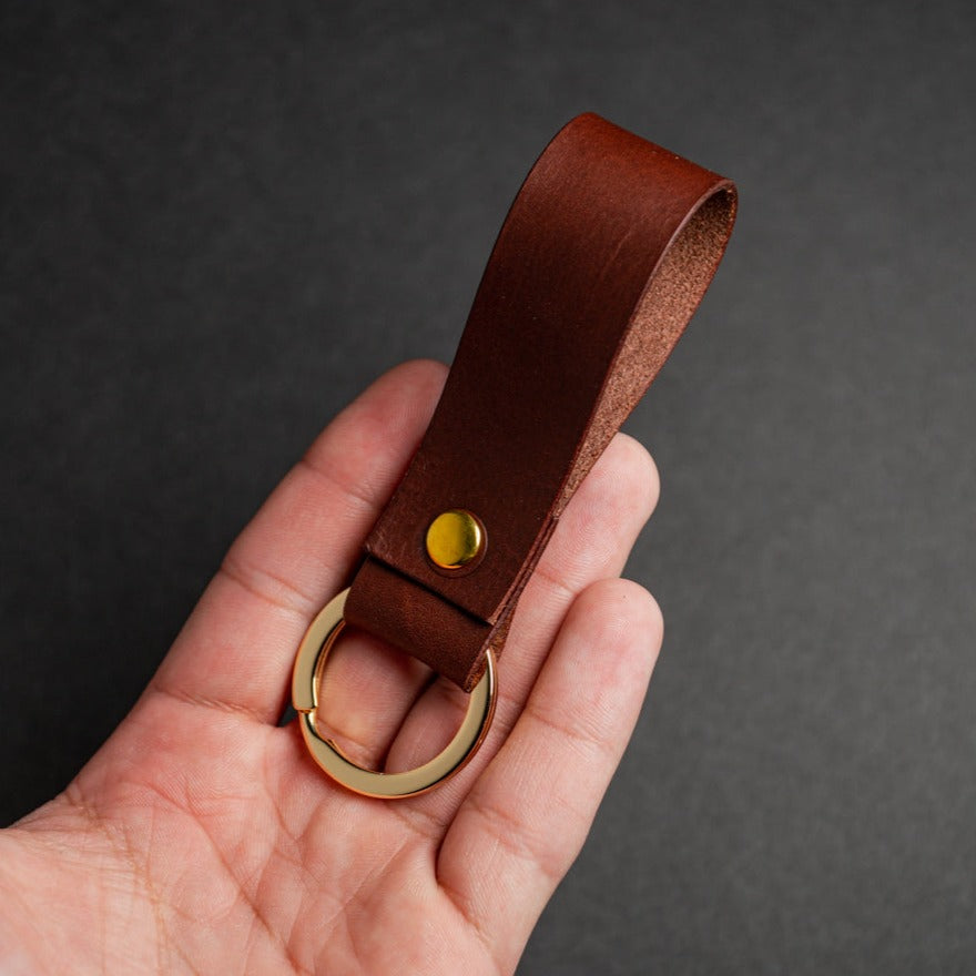Tobacco Leather keychain