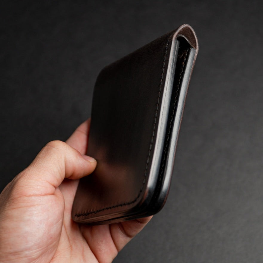 Ready to Ship - Mr. Shell Mogano & Dark Brown Pull-Up Bifold
