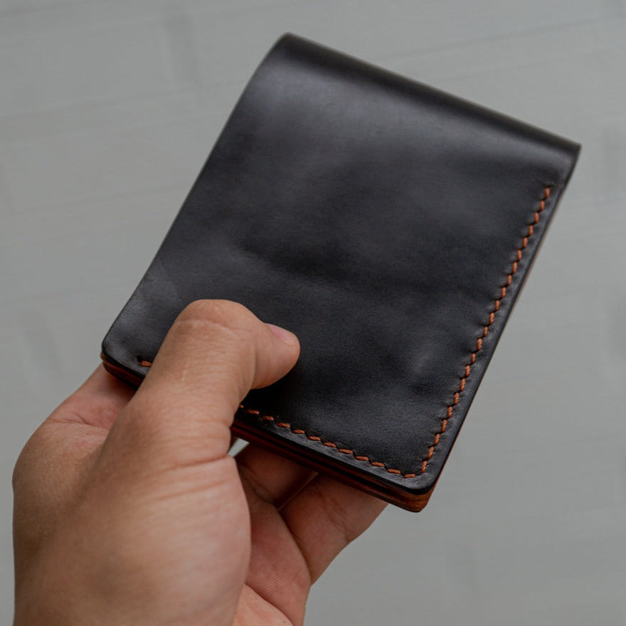 Ready to Ship - Mr. Shell Tan & Dark Brown Pull-Up Bifold