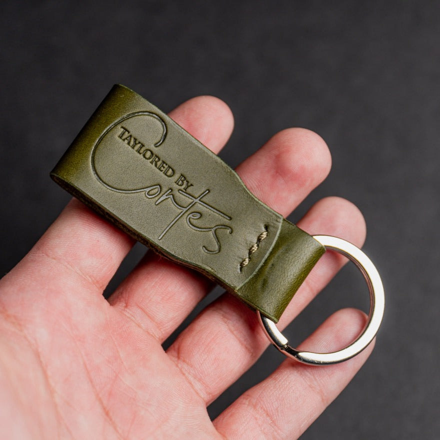 Stamped Keychain Olive