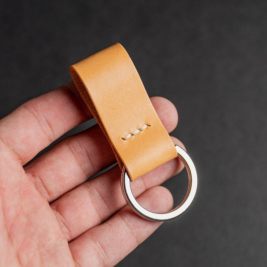 Small leather keychain