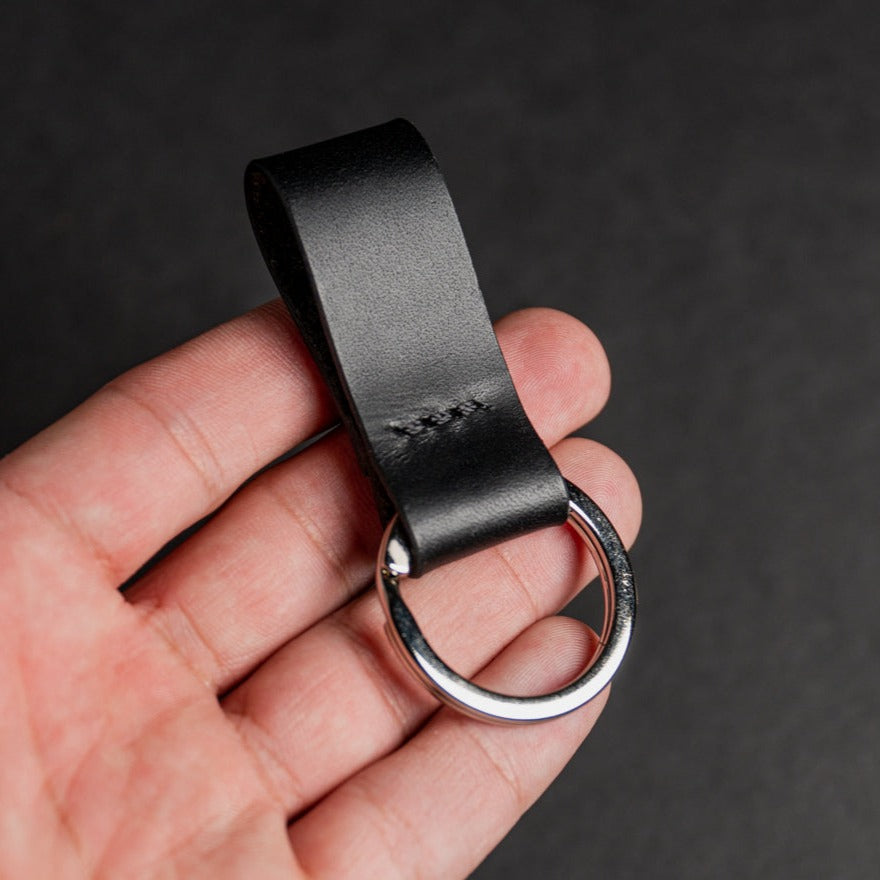 Small leather keychain