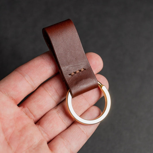 Small leather keychain