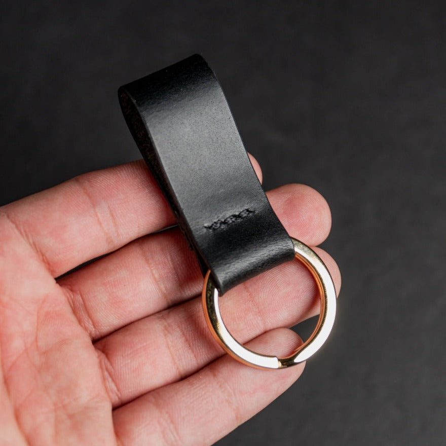 Small leather keychain