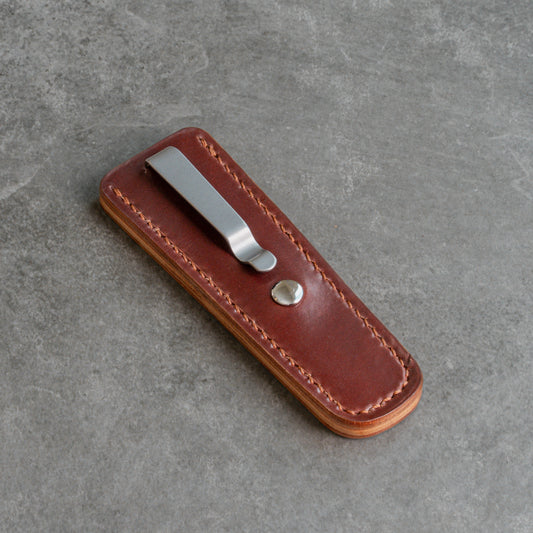 Horween Shell Cordovan Prickly Pear Pocket Sheath
