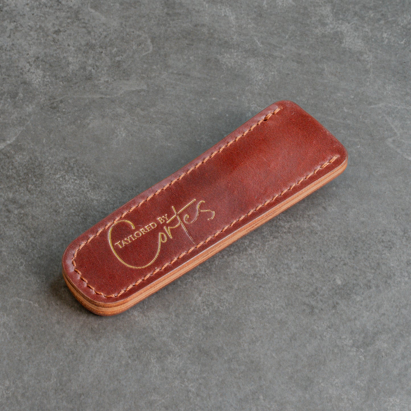 Horween Shell Cordovan Prickly Pear Pocket Sheath