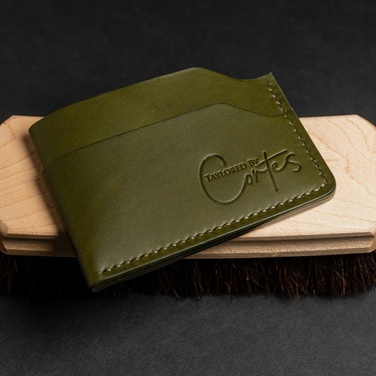 The steller olive leather wallet