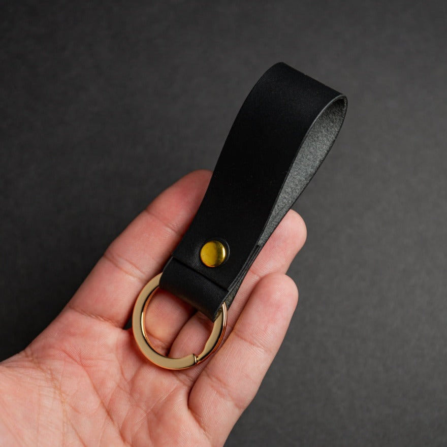 Black Leather keychain