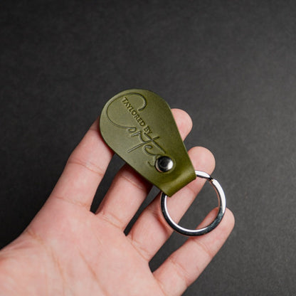 stamped leather keychain