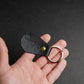 stamped leather keychain