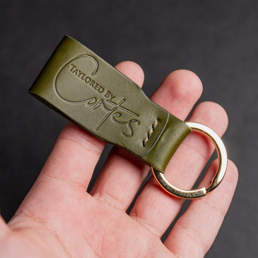 Stamped Keychain Olive