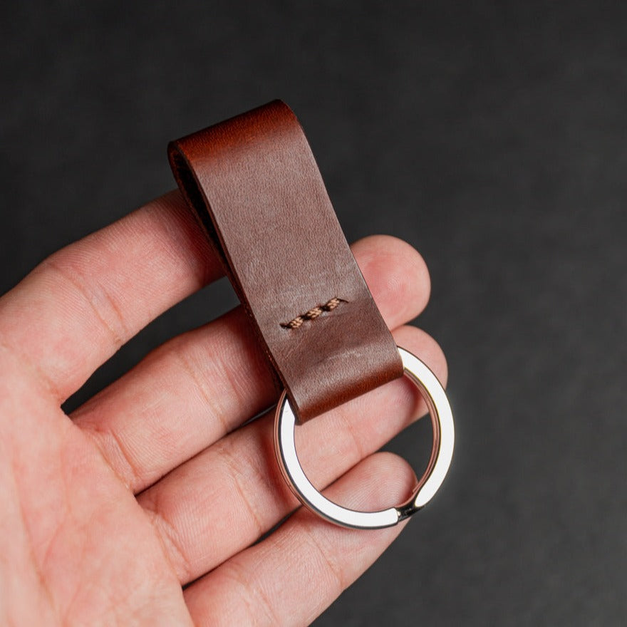 Small leather keychain