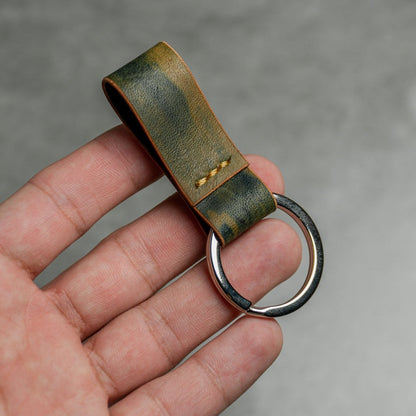 CustomLeatherAndPen Shell Cordovan Belt Loop Keychain