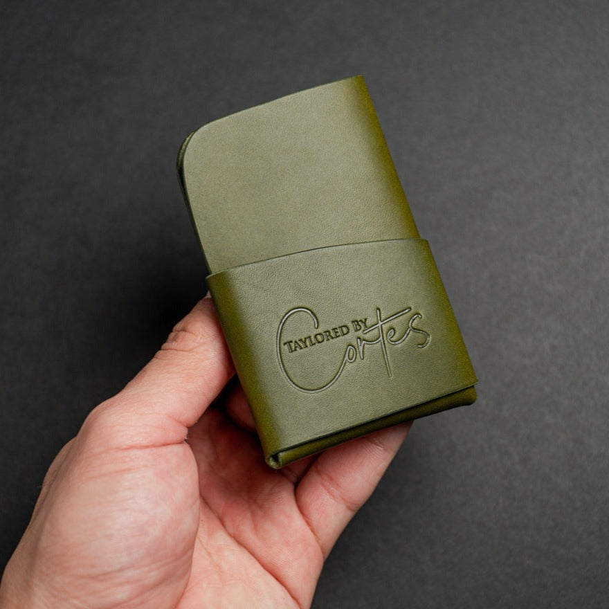 The roobie olive leather wallet