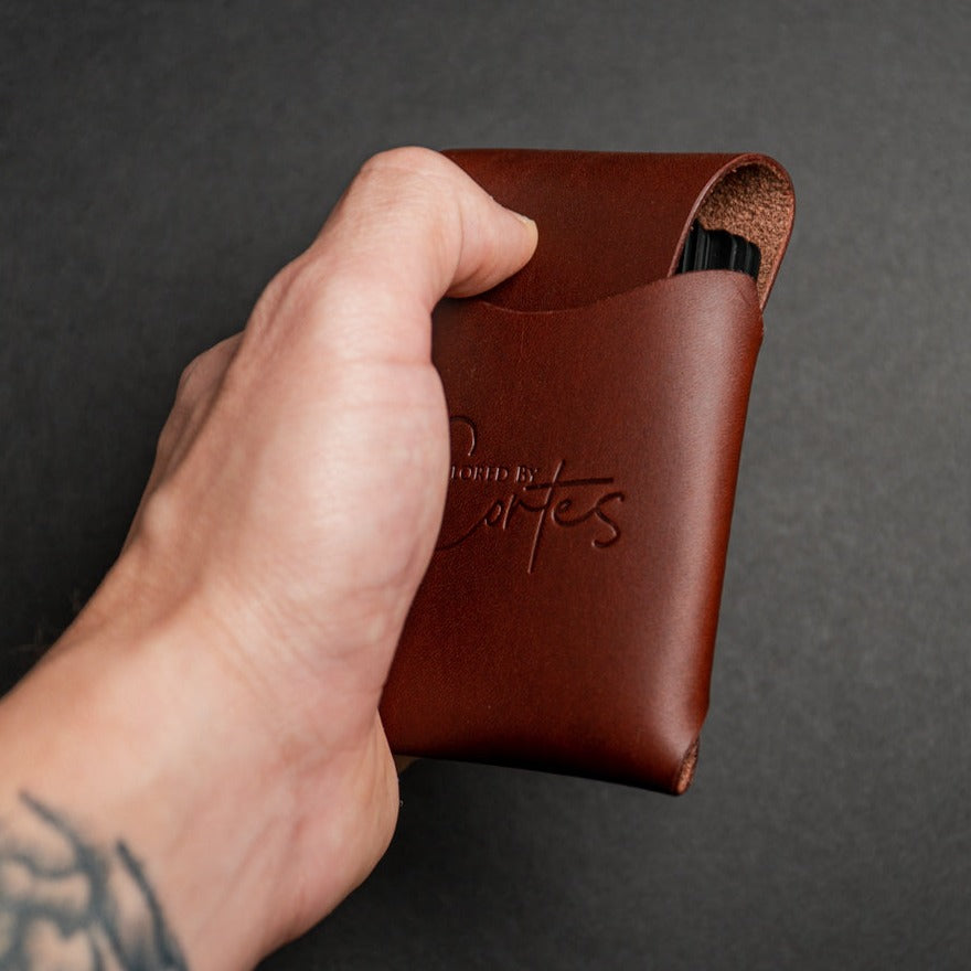 The maxwell tobacco leather wallet